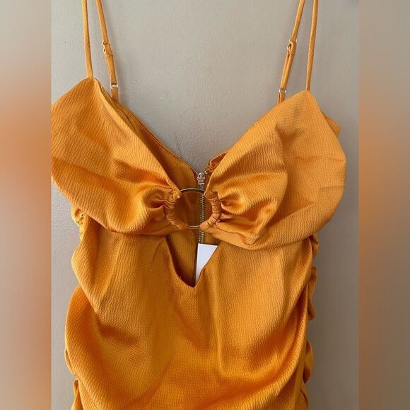 NWT NOOKIE UTOPIA MINI DRESS MANGO ruched cut out strappy Revolve M - Picture 10 of 10